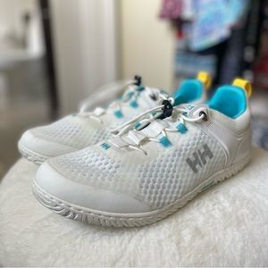 2023 Helly Hansen Womens HP Foil V2 Sailing Shoes White / Scuba Blue